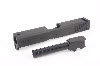 Prime CNC Aluminium Slide with Barrel for KSC G19 - Black